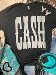 Shirt Cash Unisex Tee in Vintage Black with Shimmer Print #AU137-38