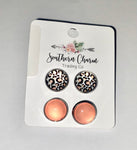 Earring 2 Pack Leopard and Coral #SC9