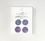 Earring Purple Sparkle/ Purple Paisley 2 Pack #SC9