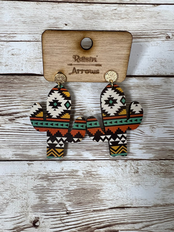 Earring Aztec Cactus  #RA-ERAC