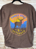 Honey Hole Deer West Brown Sleeve TShirt #SS-DW-HW