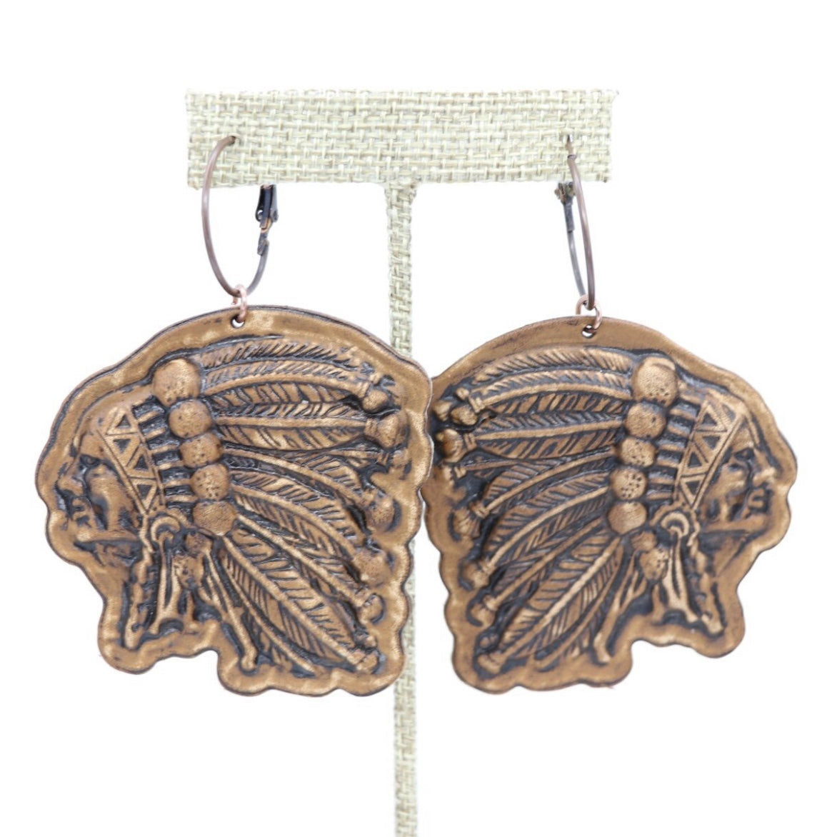 Earring Big Chief Leather