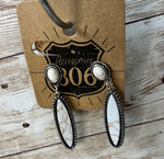 EARRING White Dangle #806-1CNCQ007