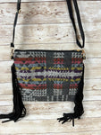 Purse Fringe Crossbody Bk Aztec #806-BA109BL