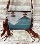 Purse Fringe Crossbody Tq Aztec #806-BA106TQ