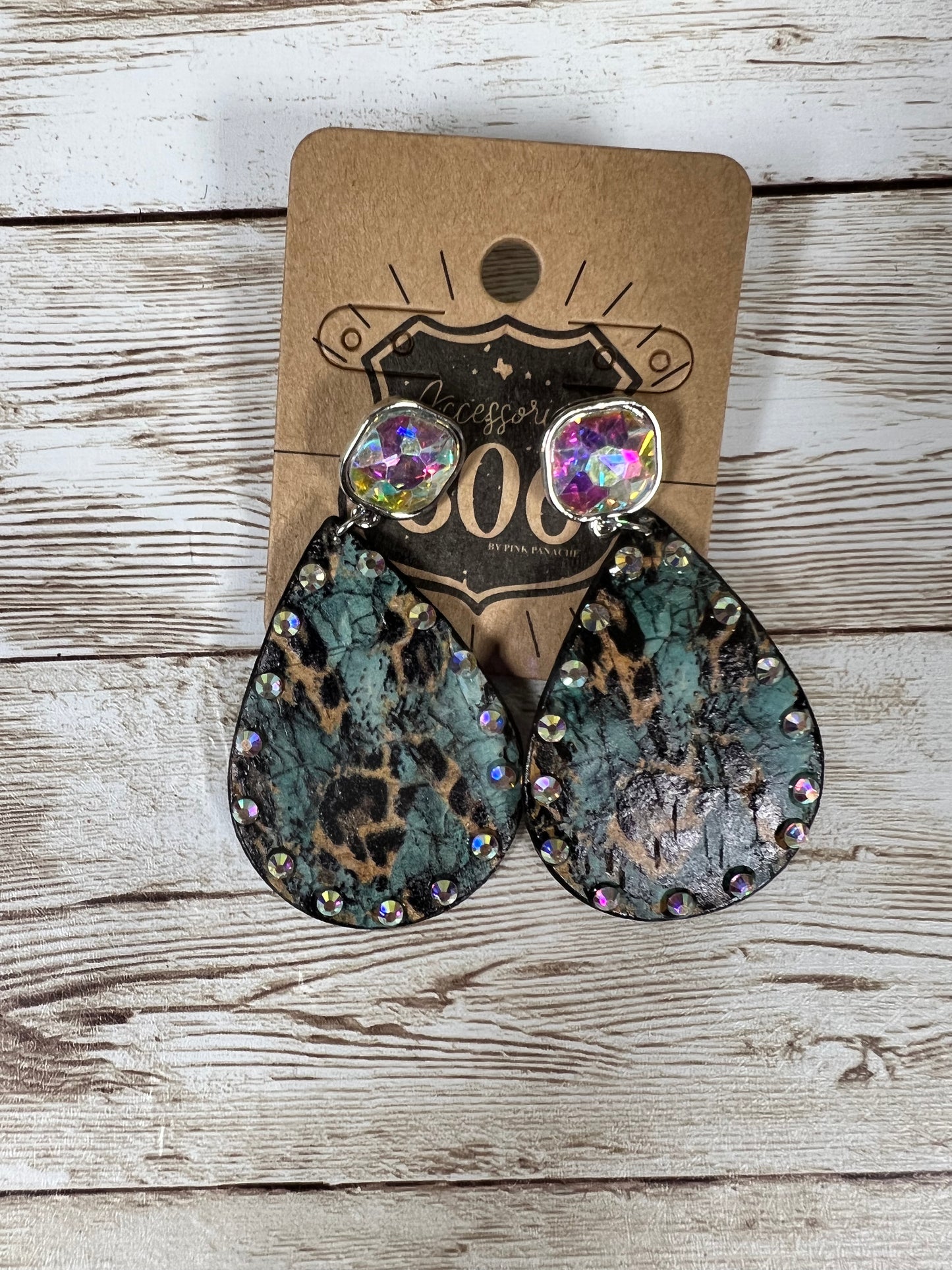 Earring Turquoise Leopard #806-E225SAB1