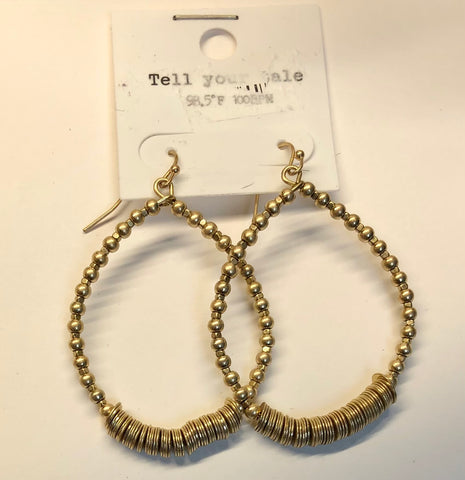 Earrings Tear Drop  #PE3577WG