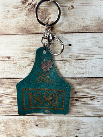 Key Chain Cow Tag 1883 #806-K009STQ