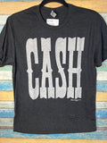 Shirt Cash Unisex Tee in Vintage Black with Shimmer Print #AU137-38