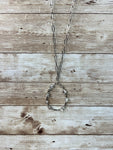 Necklace Paper Clip with Tear Drop  #806-9PN113S