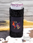 OH CLUCK NO BLACK SEQUIN CAN COOLERS FOR SLIM CAN  #81042SC