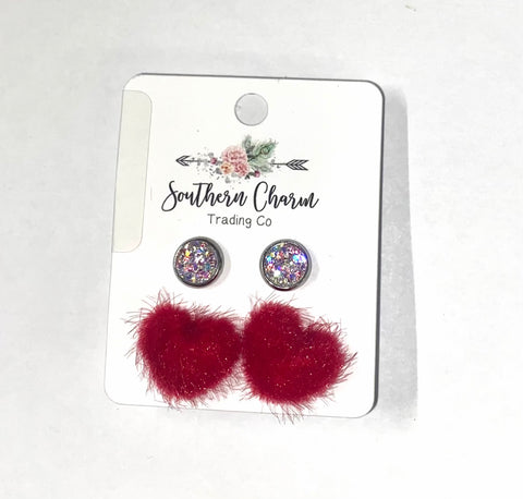 Earring Valentine's 2 Pack Heart #SC9