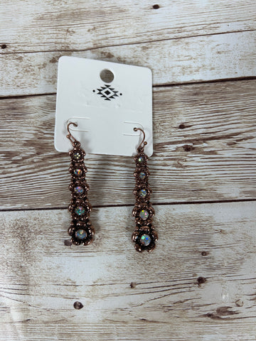 Earrings Copper Dangle Sparkle  #ER-1354COP