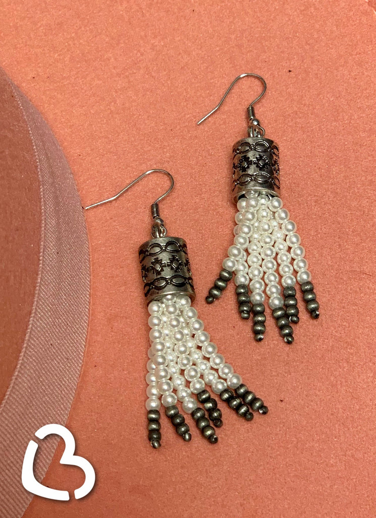 Earring Chandelier Navajo Pearl Earrings! #CHB-JE195