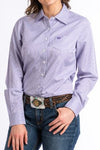 Cinch Ladies Purple Pin Stripe Rodeo Shirt #MSW9164087