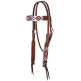 Circle Y FLAT INFINITY BEADED BROWBAND HEADSTALL #X0221-2004